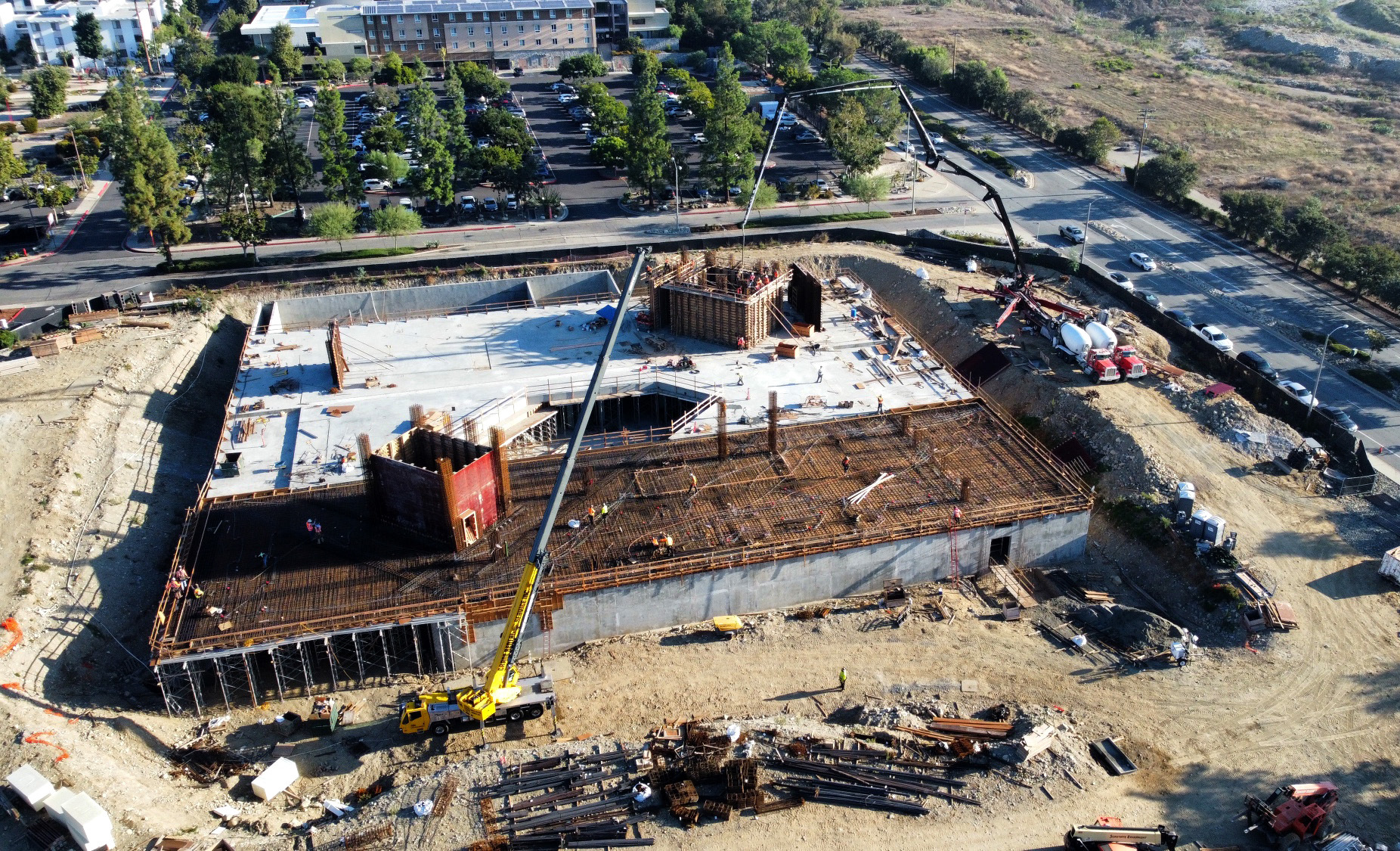 The construction site for the Robert Day Sciences Center.