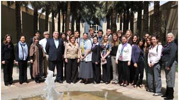 students and faculty in Kuwait