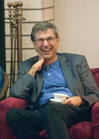 Orhan Pamuk sitting