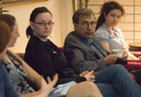 Orhan Pamuk with students 1