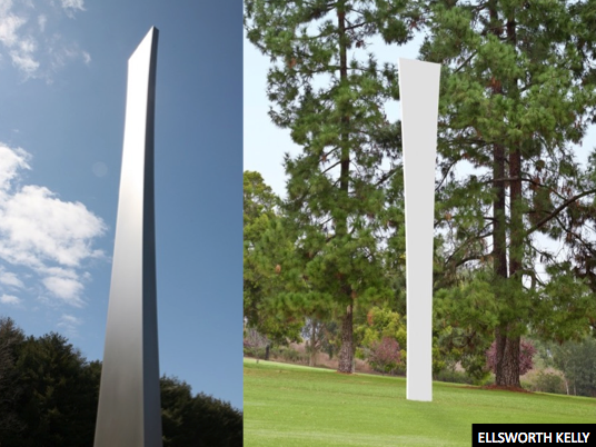 SOARING SPIRES: These sculptures are similar to what Kelly is now preparing for CMC