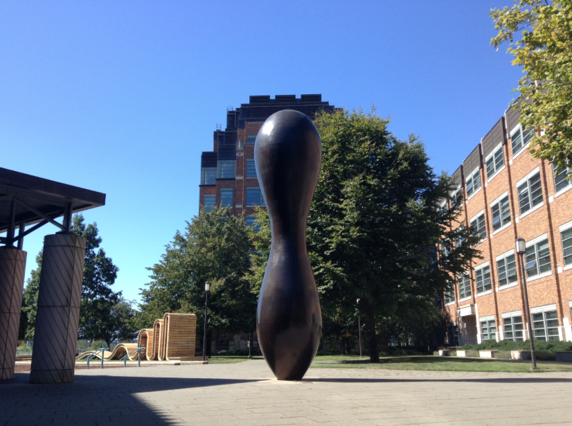 Sculpture outside the physics department at the University of Washington