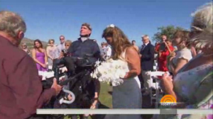 Nieto walks Lindsay down the aisle, as seen on this morning's (July 6, 2014) Today Show.
