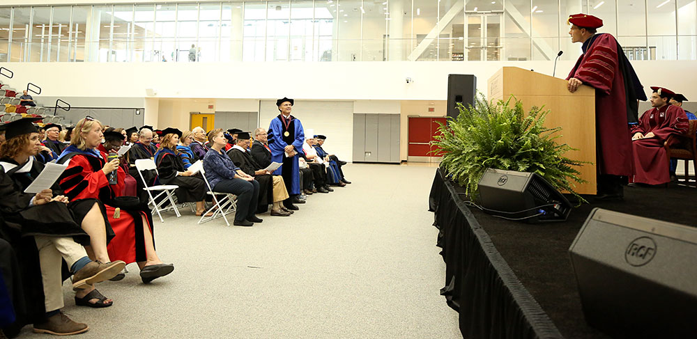 CMC President Hiram E. Chodosh speaks at 2016 Convocation