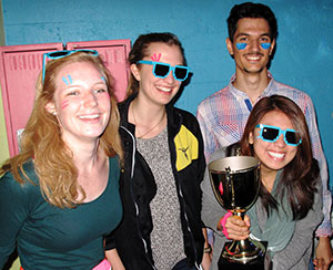 Students with Trophy