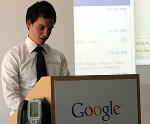 Student at Google Podium