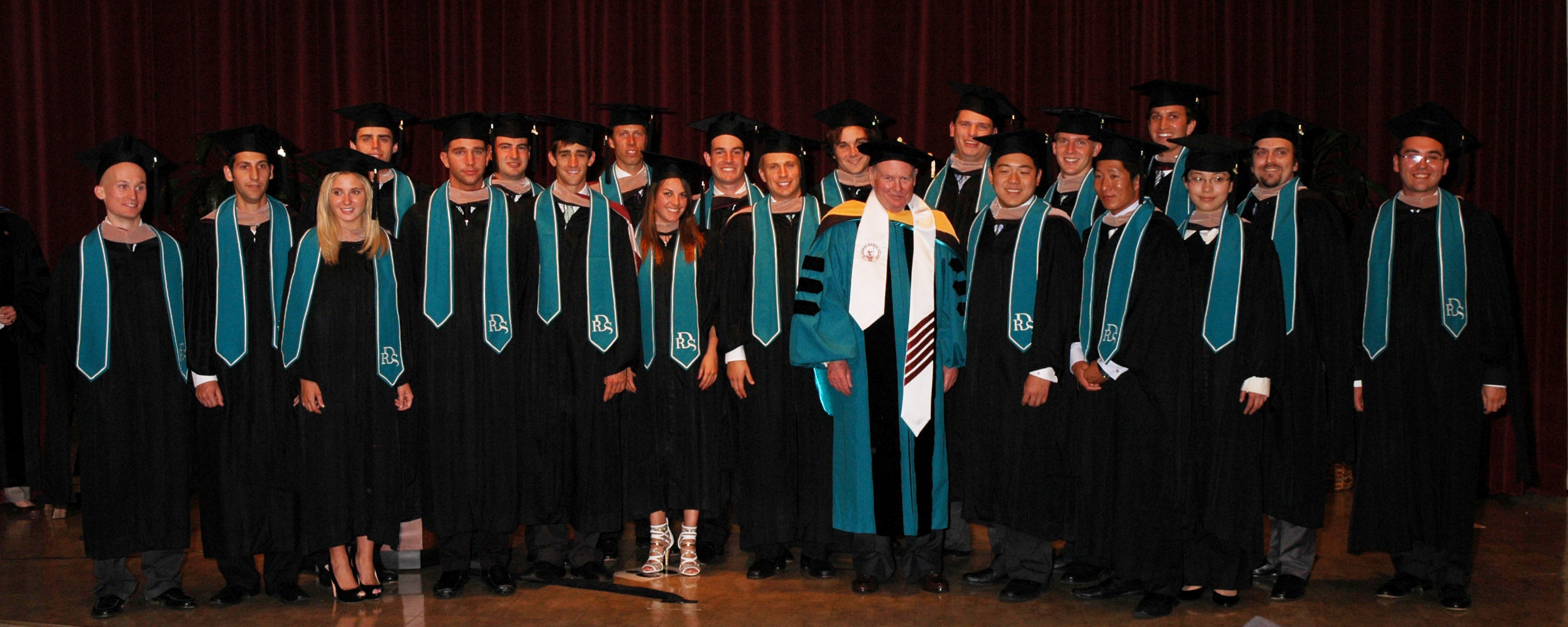 Class of 2010 graduates of Robert Day Scholars Program with Robert Day ’65 P’12, Board Chair Emeritus