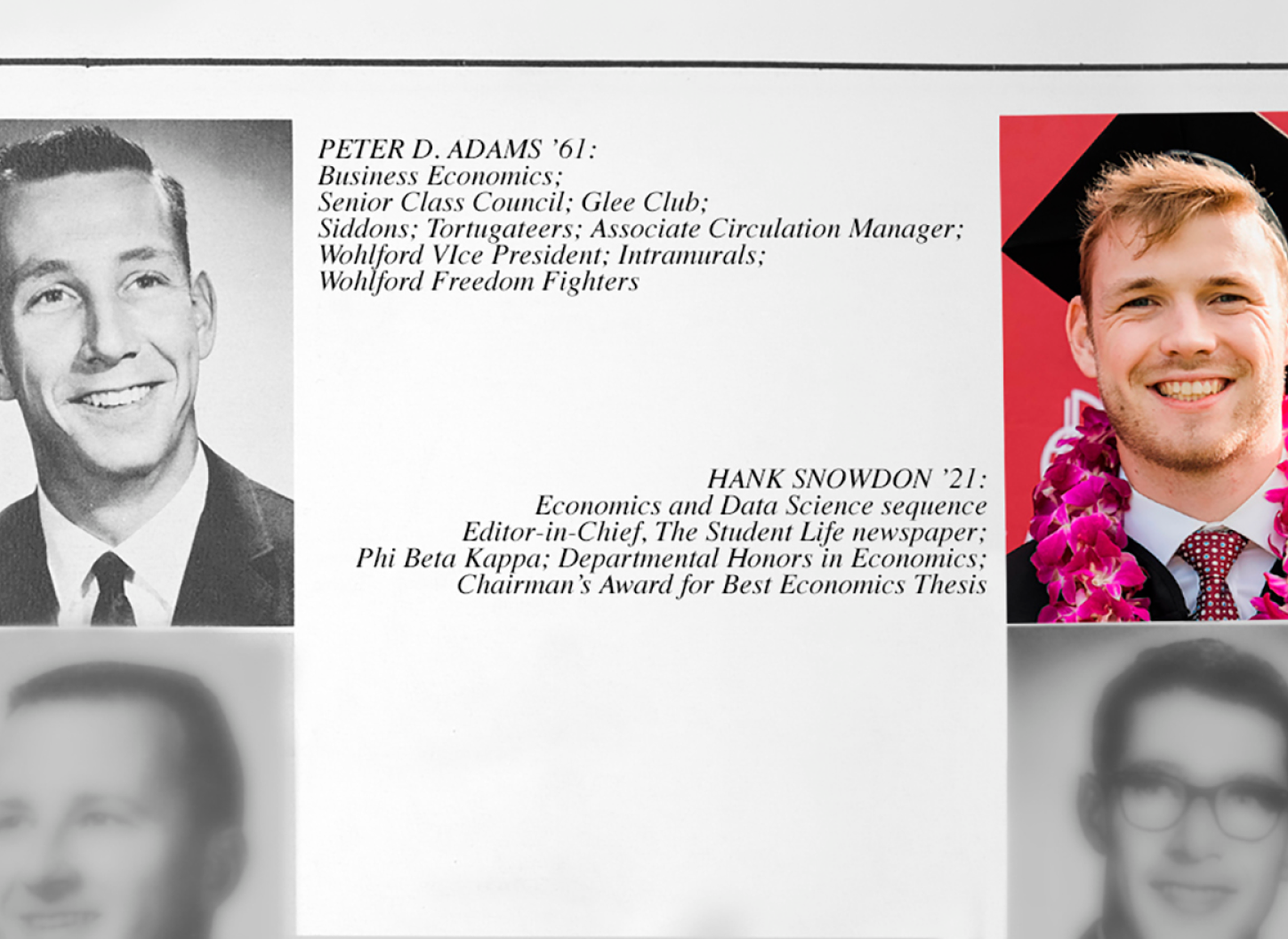 Peter Adams ’61 GP’21 and Hank Snowdon ’21