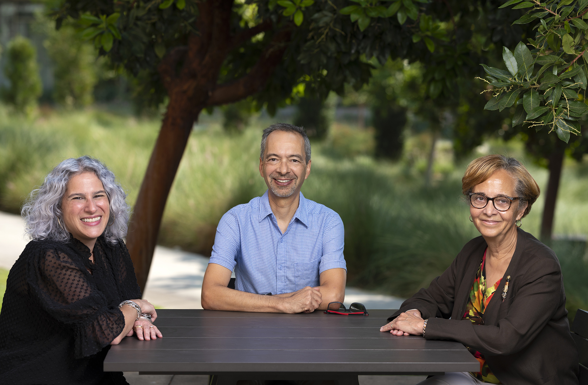 Heather Antecol, CMC Dean of Faculty; Ran Libeskind-Hadas, founding chair of the Kravis Department of Integrated Sciences; and Muriel Poston, Vice President of Strategic Initiatives.