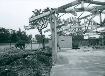Beginning construction of the Athenaeum.