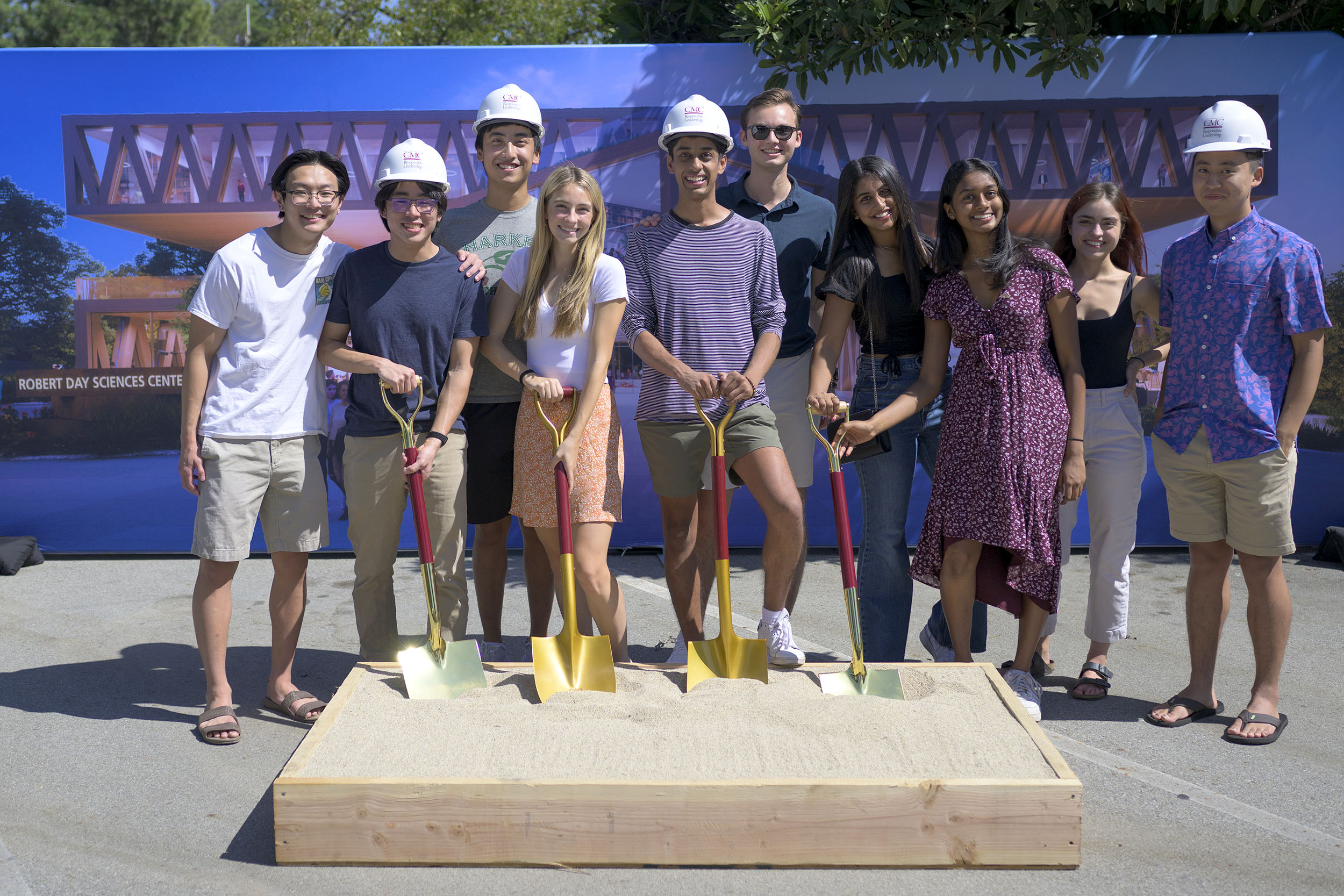 Students participate at the Groundbreaking Event.