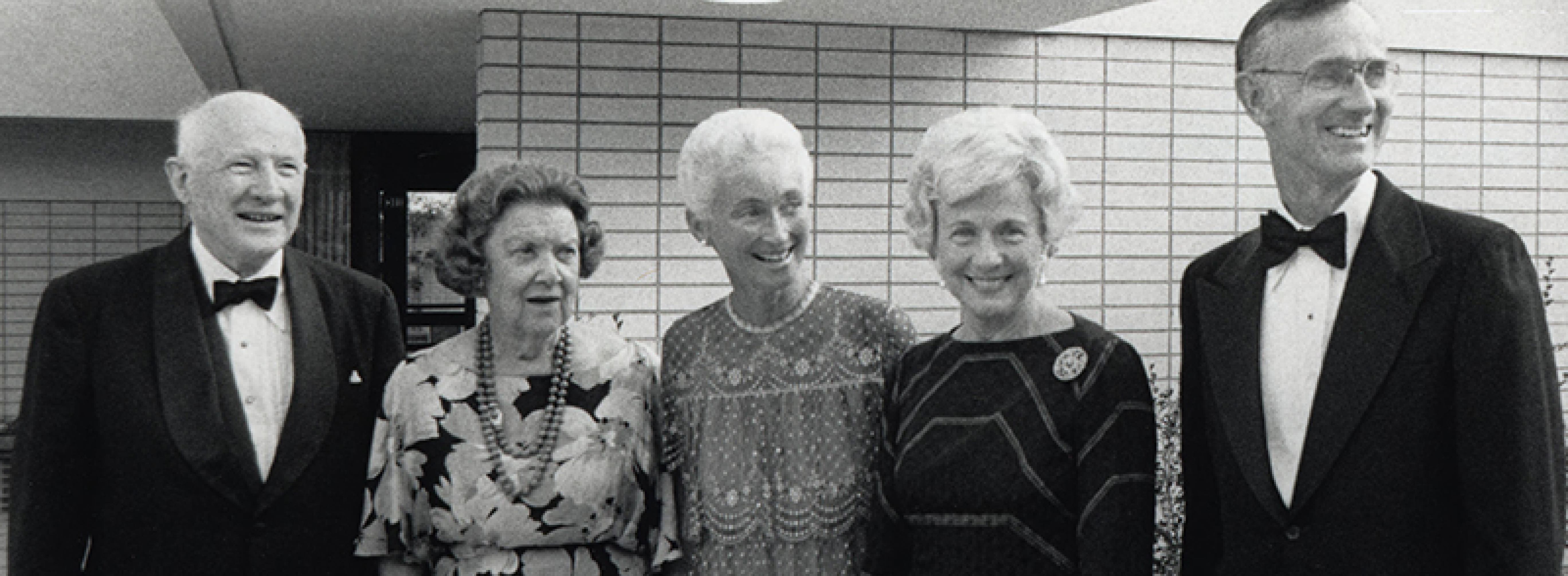 Marian Miner Cook, Jack and Jill Stark, and Bernice and Donald McKenna at Gala Opening: 1983