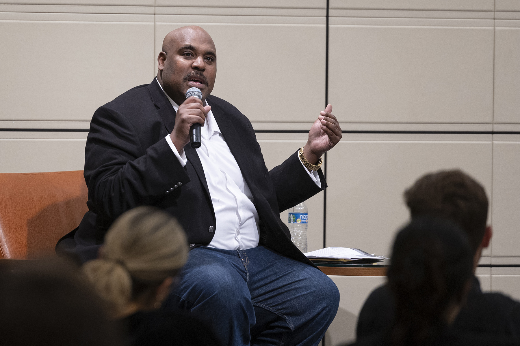Michael Fortner moderated the dialogue on Systemic Racism at a recent Ath talk.
