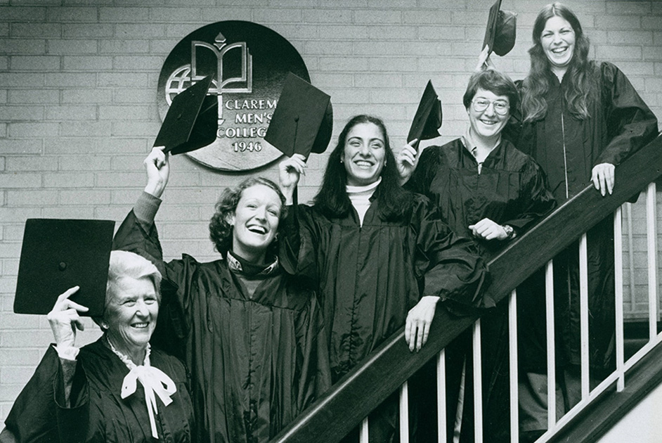 Claremont McKenna College's first womens graduates.