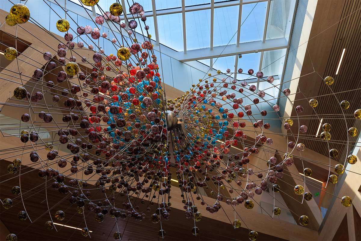 The Magnetic Field installation in the Robert Day Sciences Center.