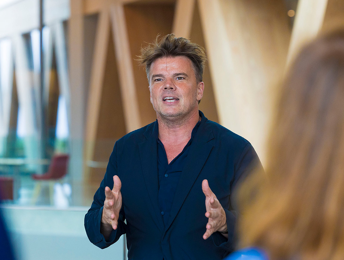 Bjarke Ingels addressing audience members.