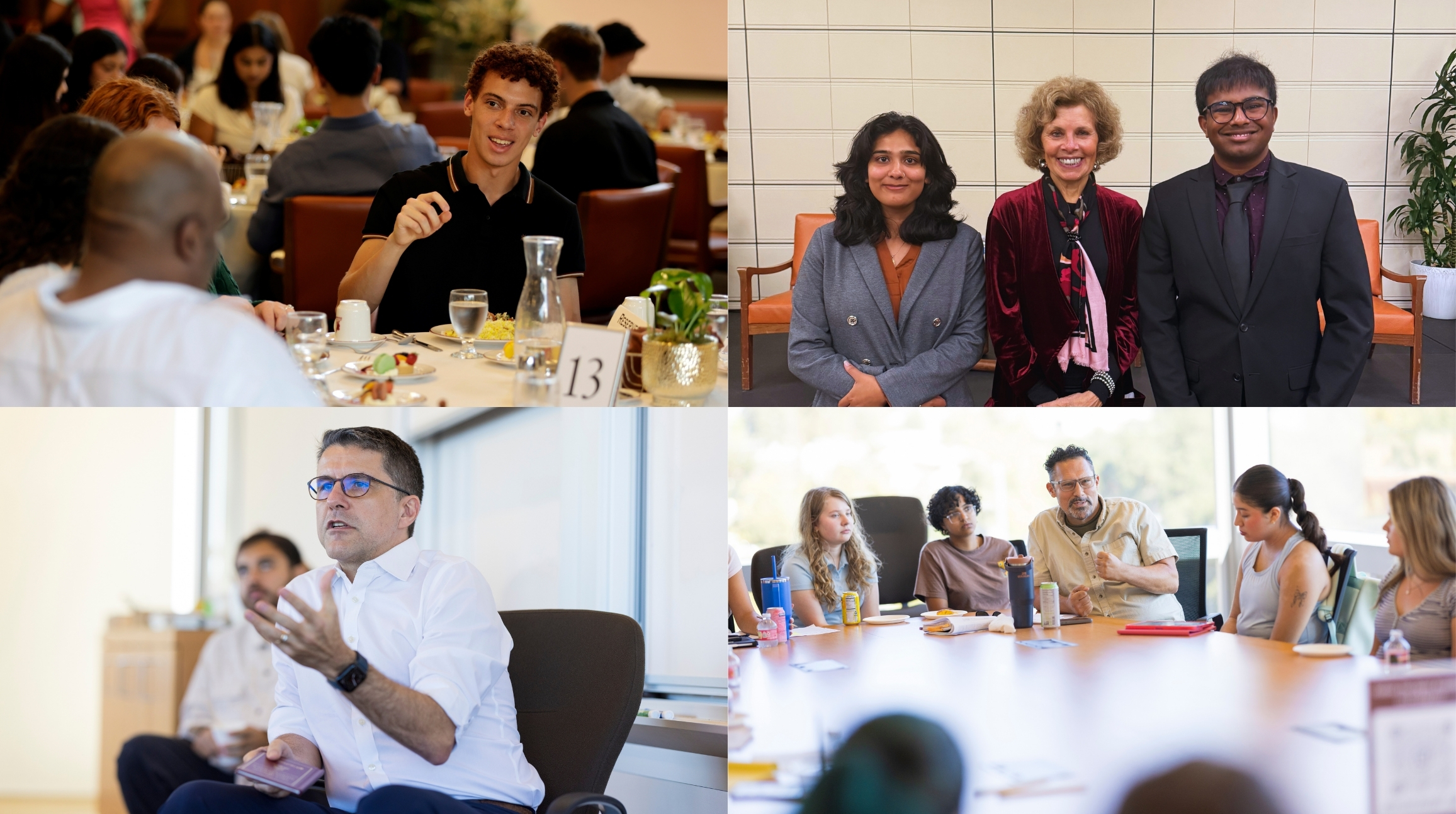 Four photos showcasing the variety of events in Open Academy programing.