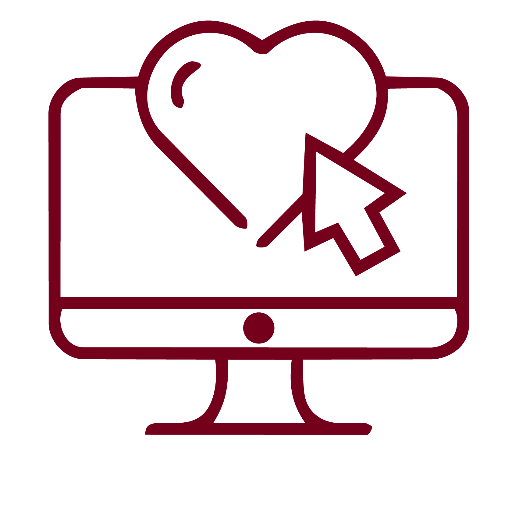 Illustration of user interacting with desktop screen.