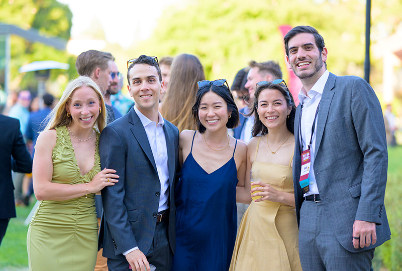 Adele English ’19 (far left) and other alumni at Alumni Weekend.
