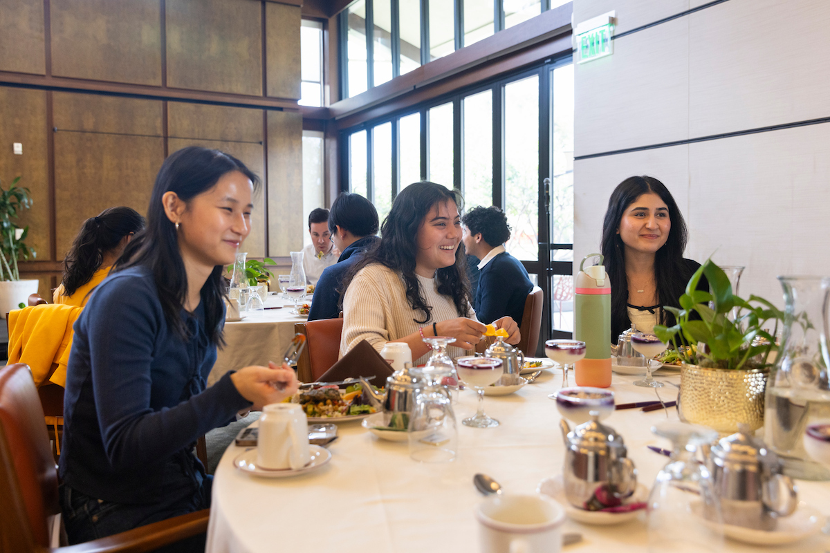 Participants break bread at the Ath during WLA's 2026 workshop 