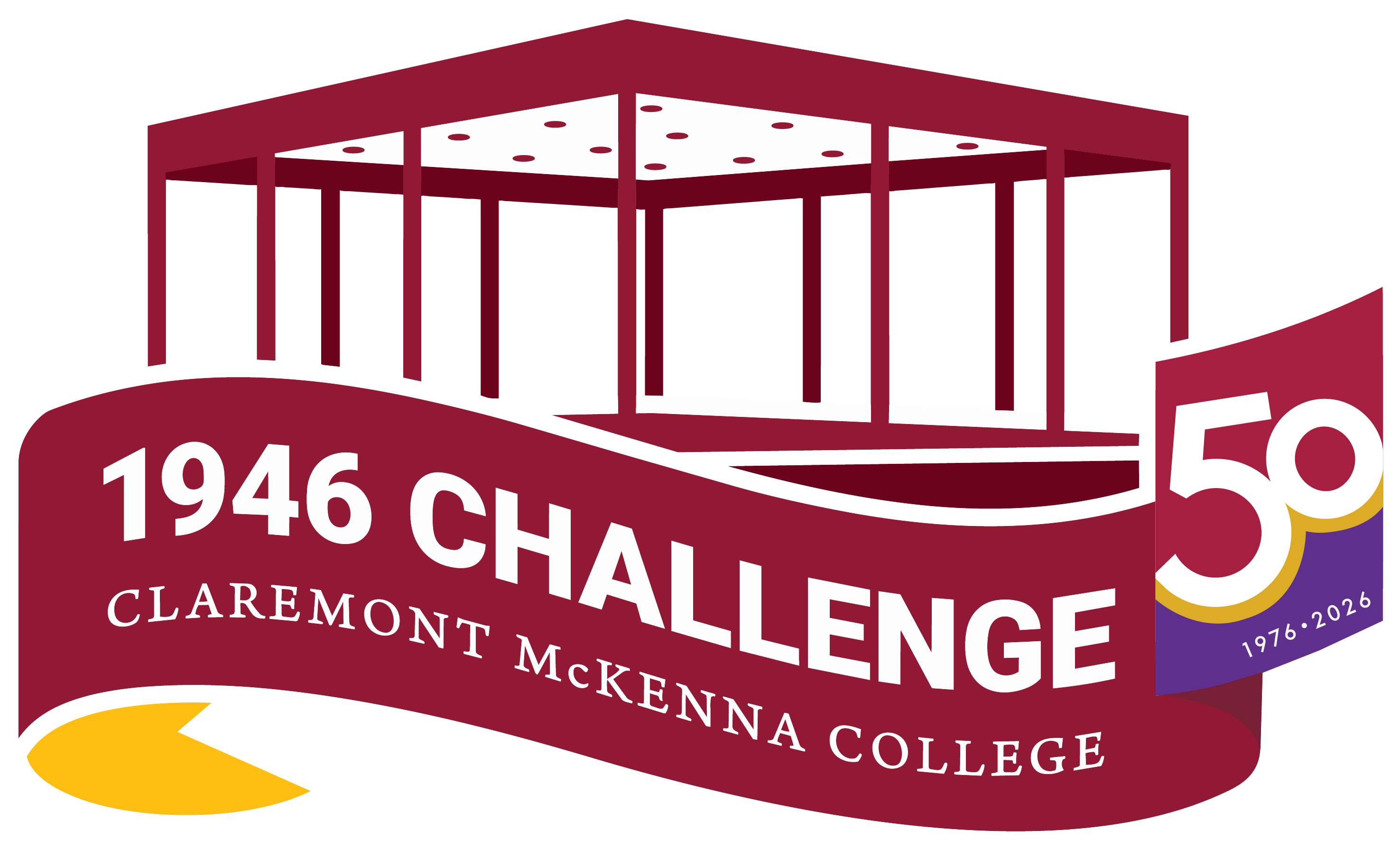 CMC's 1946 Challenge and 50 Years of Co-education brandmark.