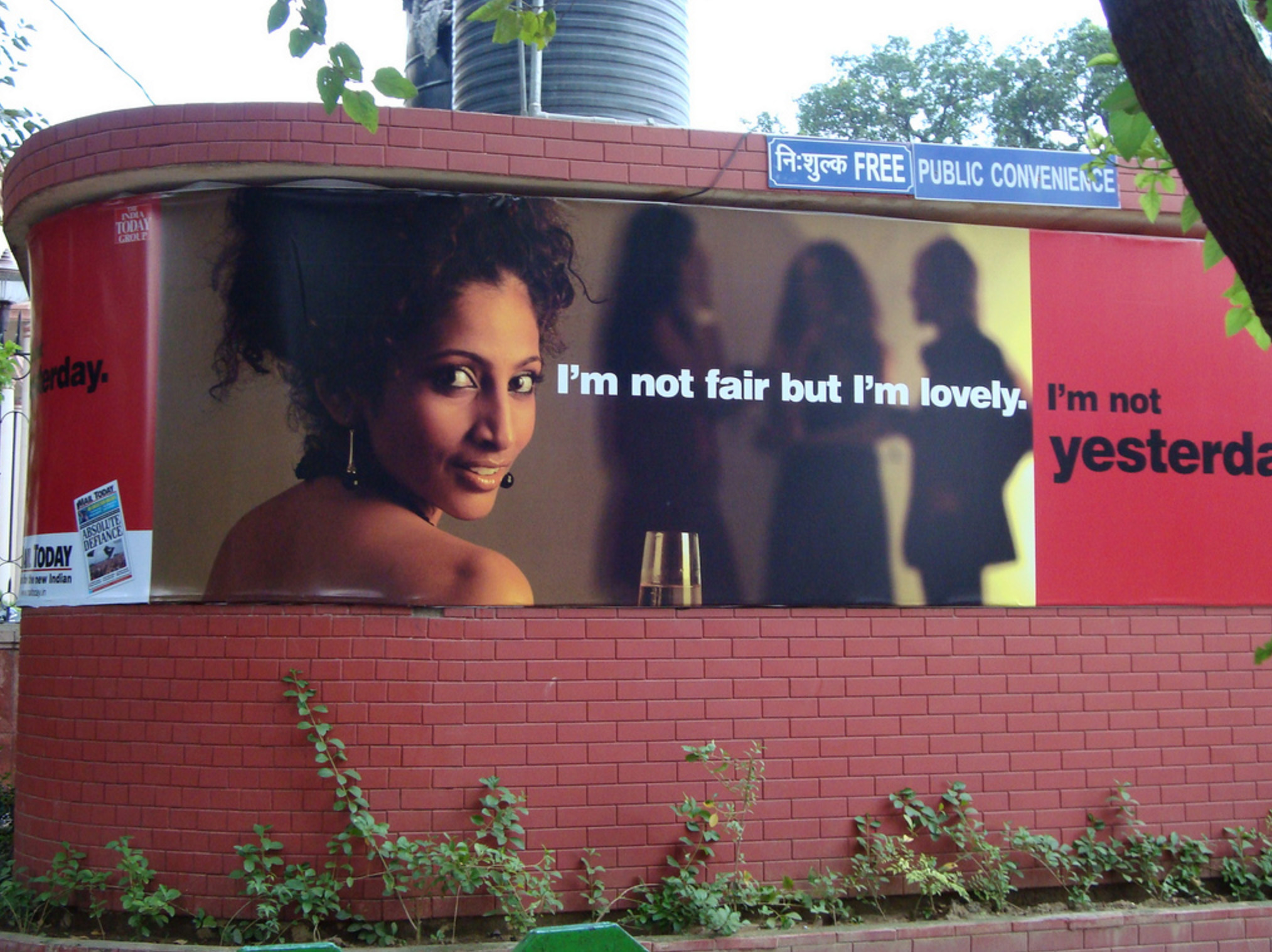 A street sign aimed at fighting "colorism."