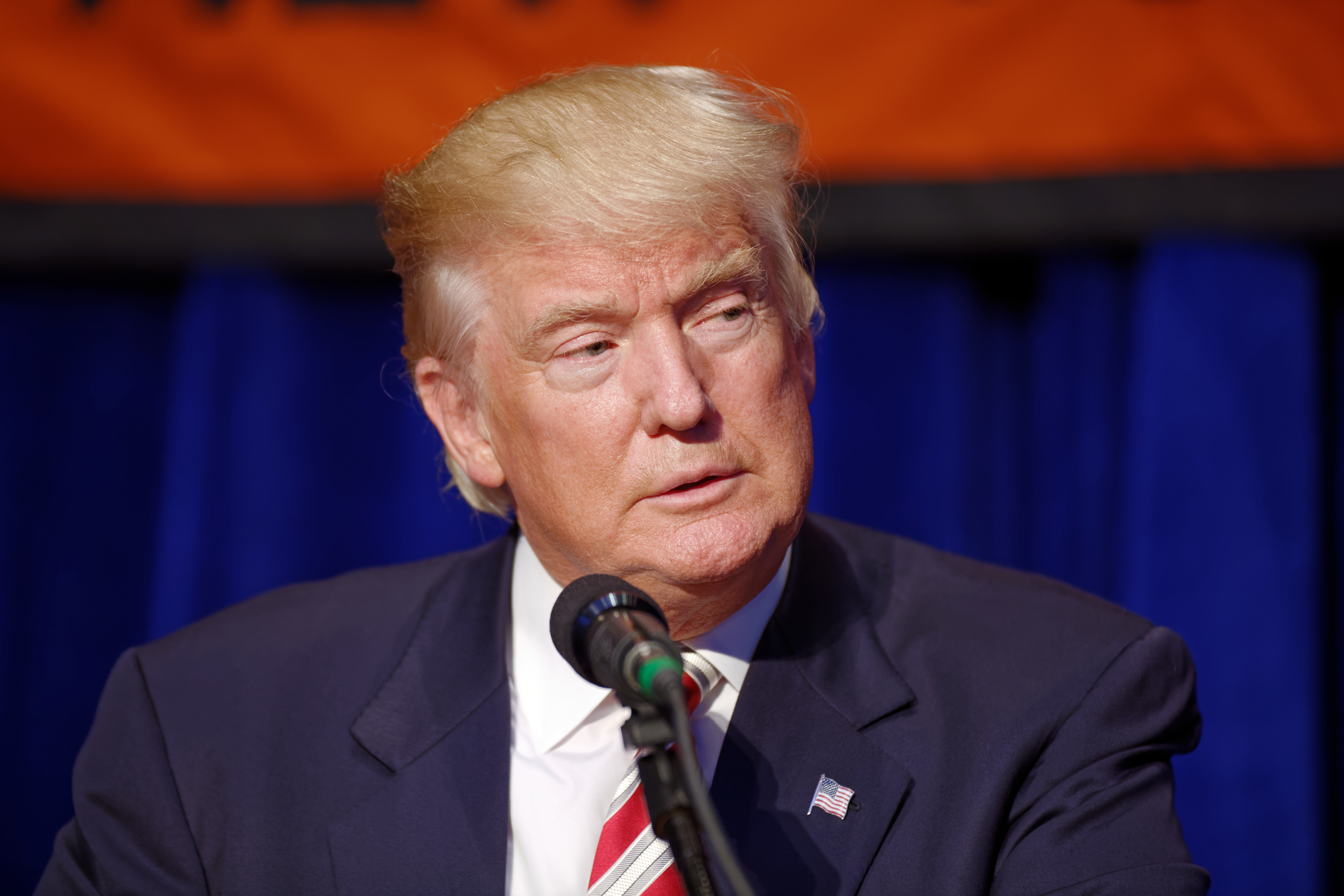 Photograph of Donald Trump at Marriott Marquis NYC