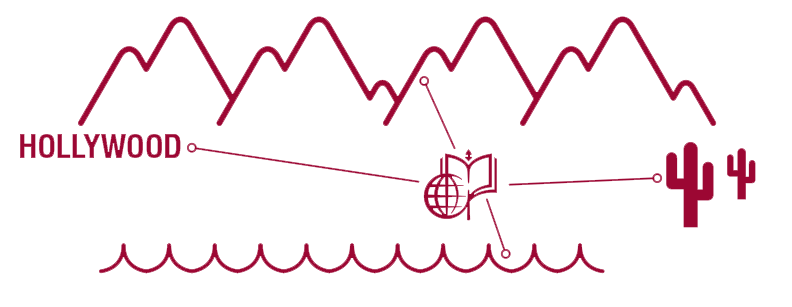 Figure showing CMC's distance from the beach and mountains