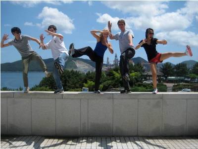 Students practicing their new Tai CHi moves