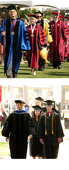 graduates and professors