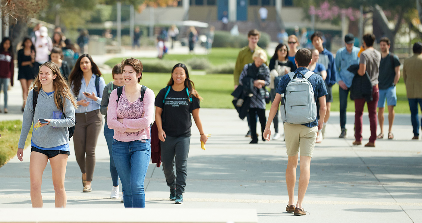 students in a crowd