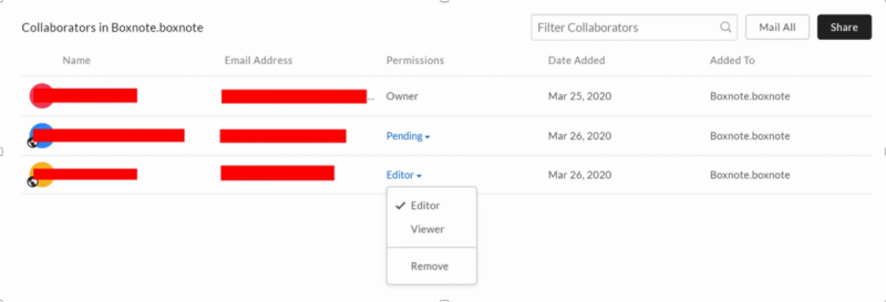 change collaborator’s permissions