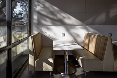 Booth near window