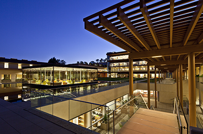 The Living Room and offices underneath, night