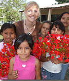 Student with children