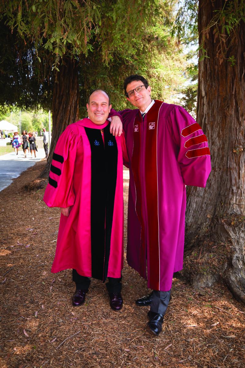 The New Yorker's David Remnick (right) and Robert Faggen (feft)