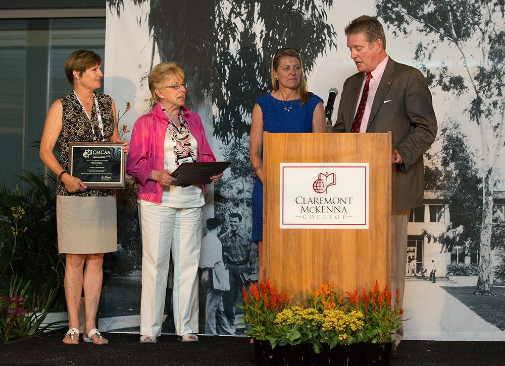 From left: Career Service's Diana Seder, KLI's Sarah Smith Orr, Matteson King, and McDowell during this year's Alumni Weekend