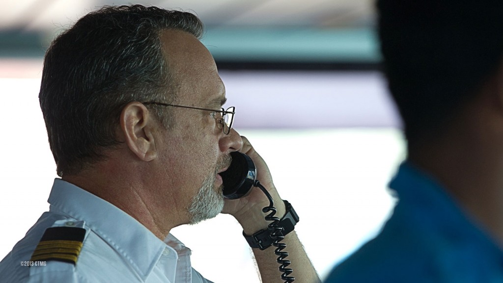 (Sony Pictures) Tom Hanks in director Paul Greengrass's "Captain Phillips," which recalls the 2009 real-life hijacking of a U.S. container ship by Somali pirates. Anti-piracy is a topic anchoring a forthcoming book by John Clark Levin '12 and profess