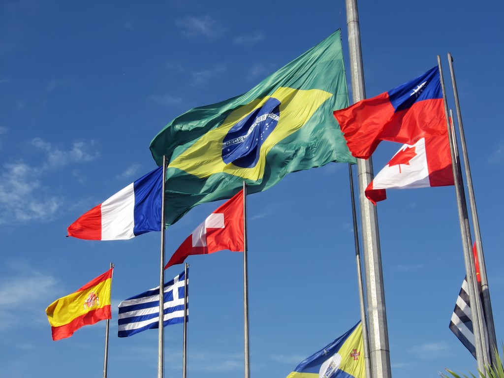 Various country flags