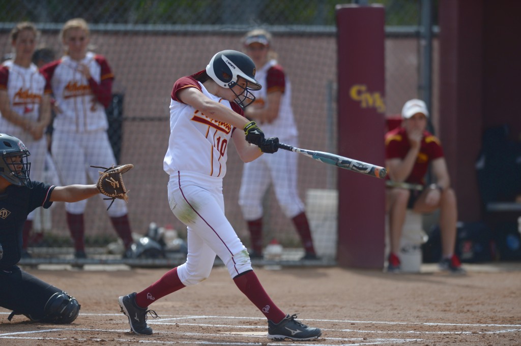Heydenberk playing softball