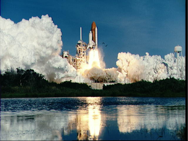Space shuttle Columbia launching