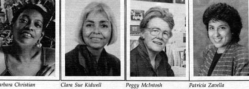 Barbara Christian, Clara Sue Kidwell, Peggy Mcintosh, and Patricia Zavella