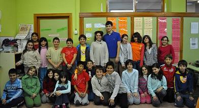 Evan Jaroff cmc graduate with his students