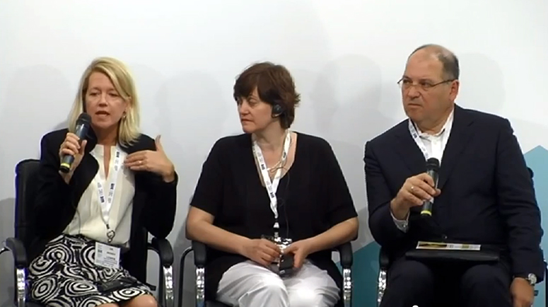 Prof. Wendy Lower with panelists