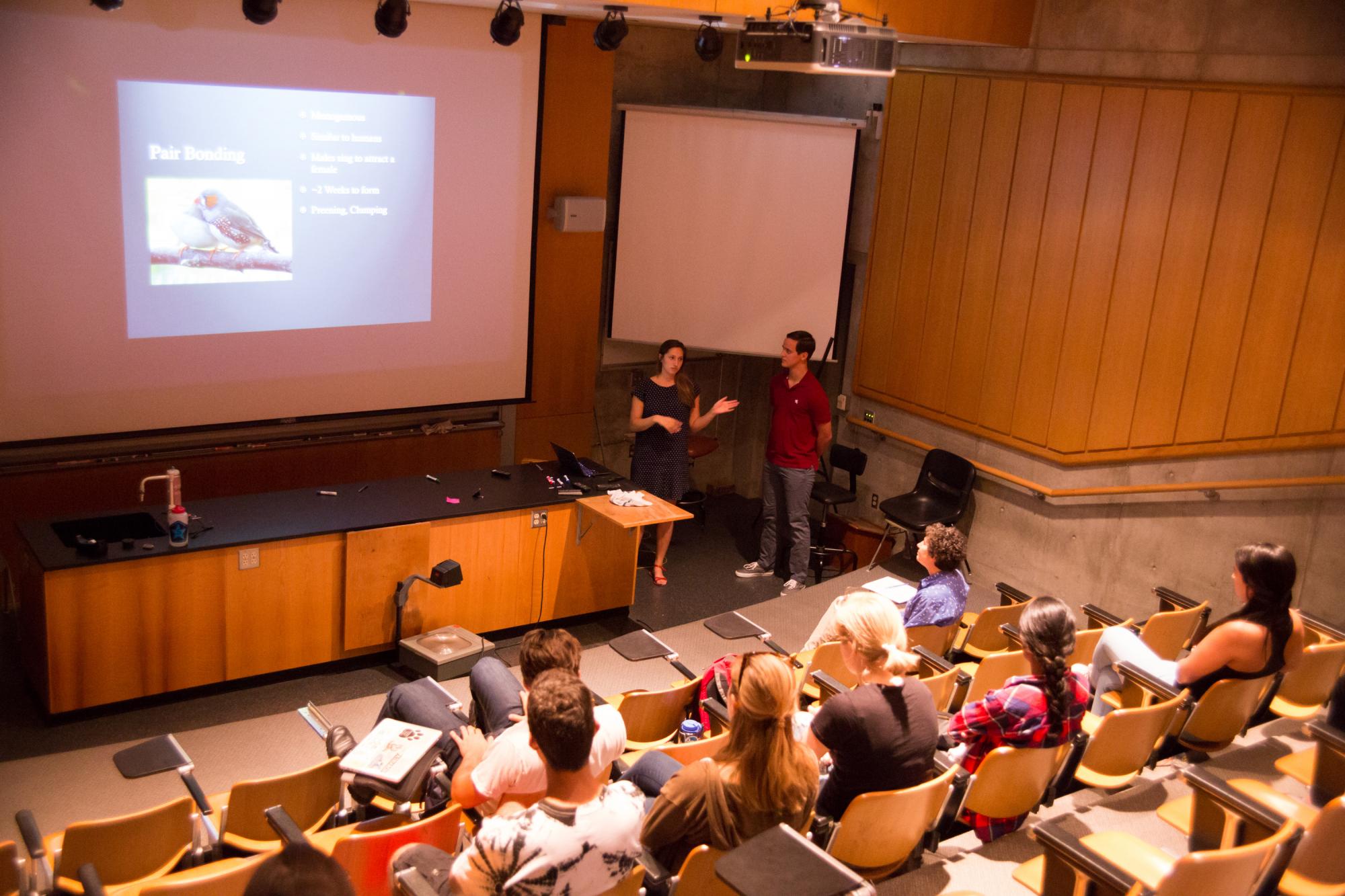 Student presenting project