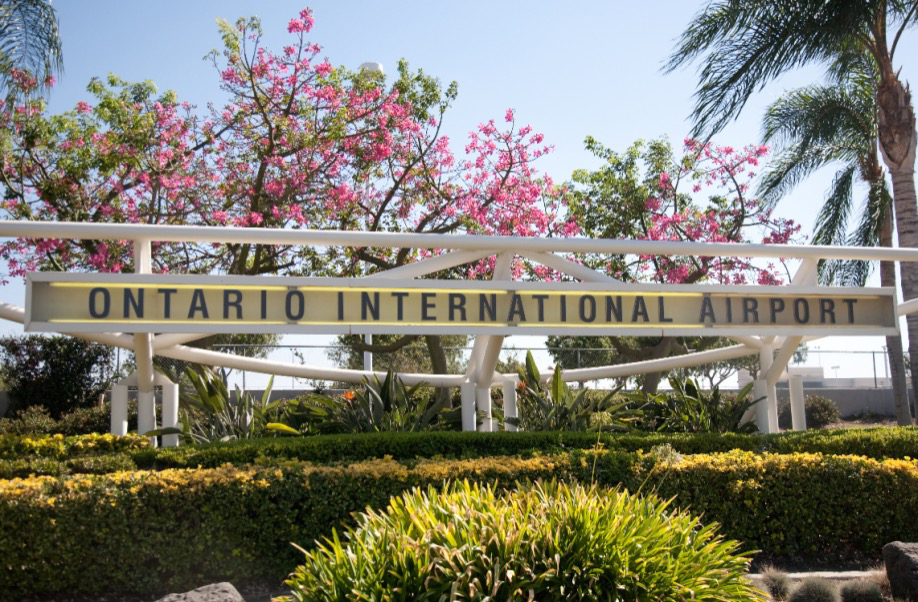 Photo of Ontario International Airport sign
