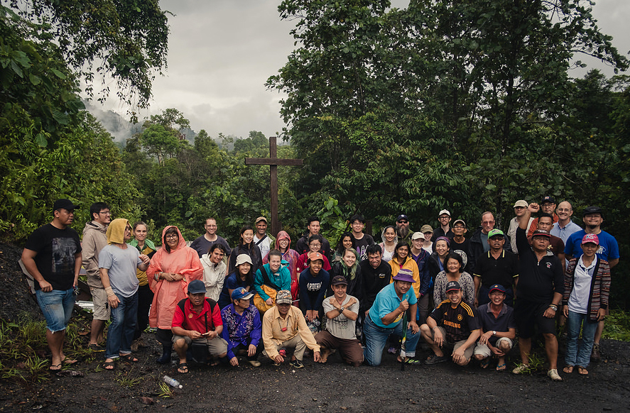 The team in Borneo, Malaysia