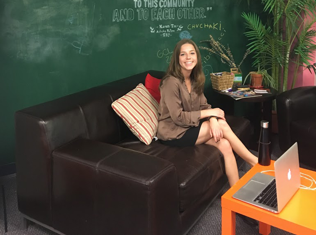 Jennifer Gurev '20 at her internship