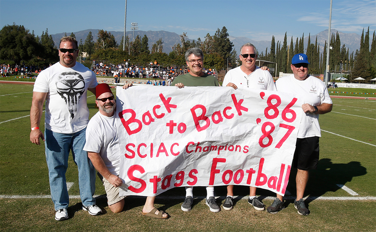 Stag players from 1986-87 championship seasons