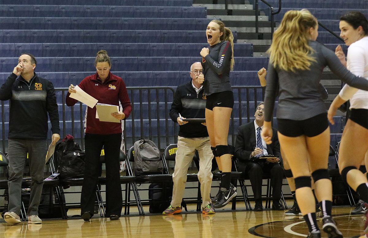 Women's volleyball players